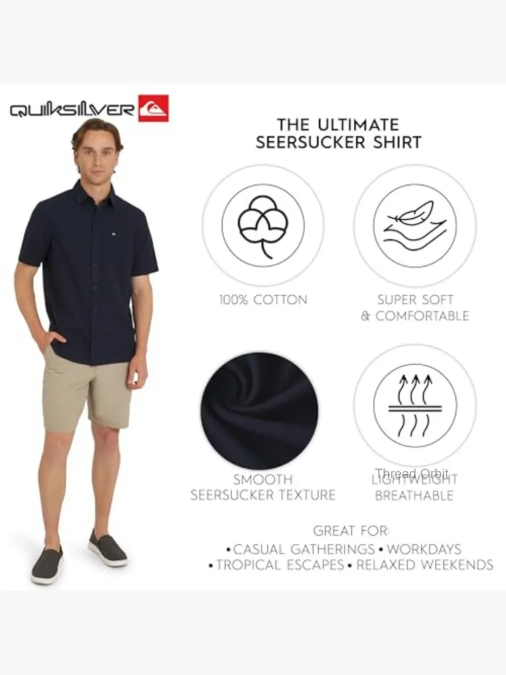 Premium Cotton Short Sleeve Button Down Seersucker Shirt_3